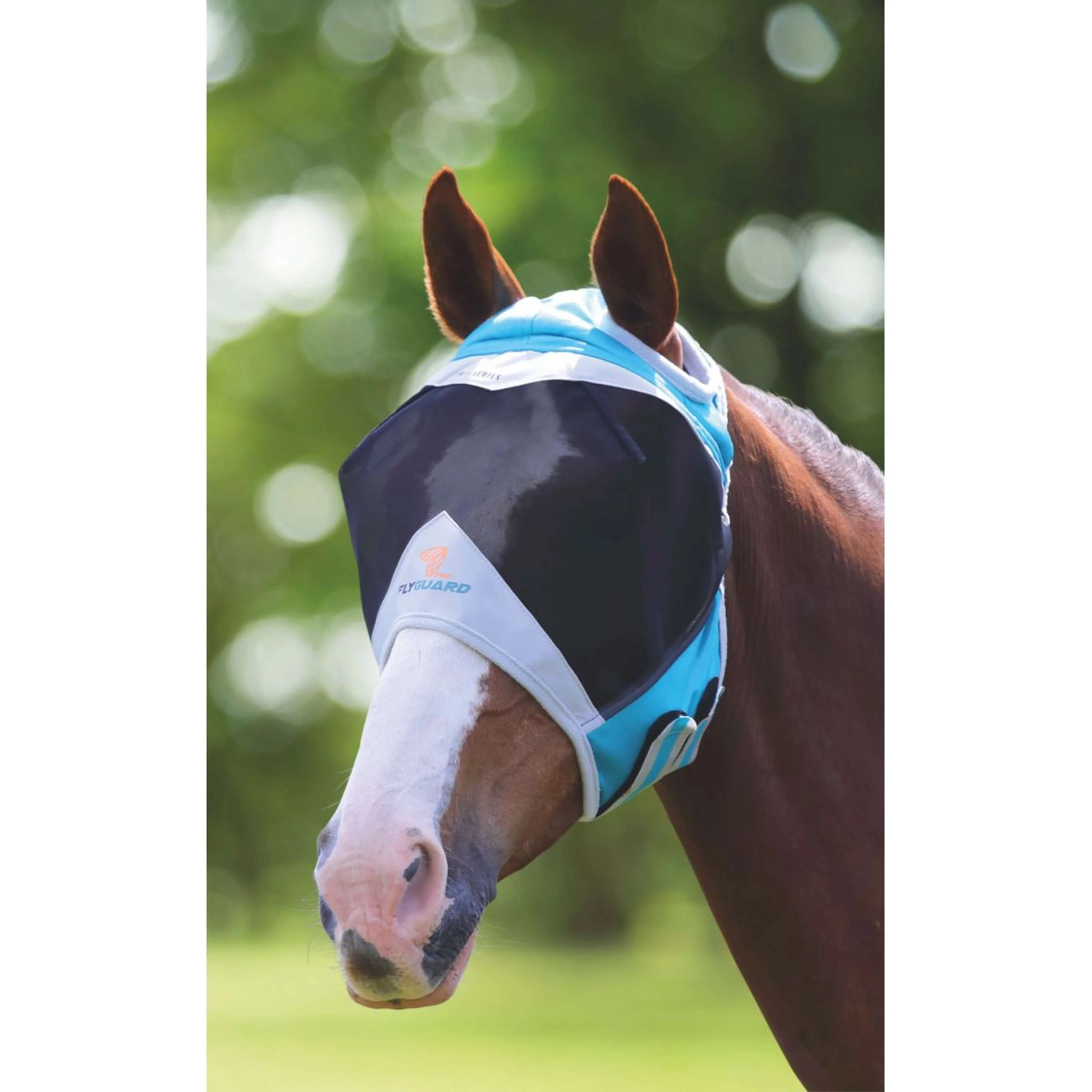 Shires Fliegenmaske mit Ohrausschnitt Teal - Image 2