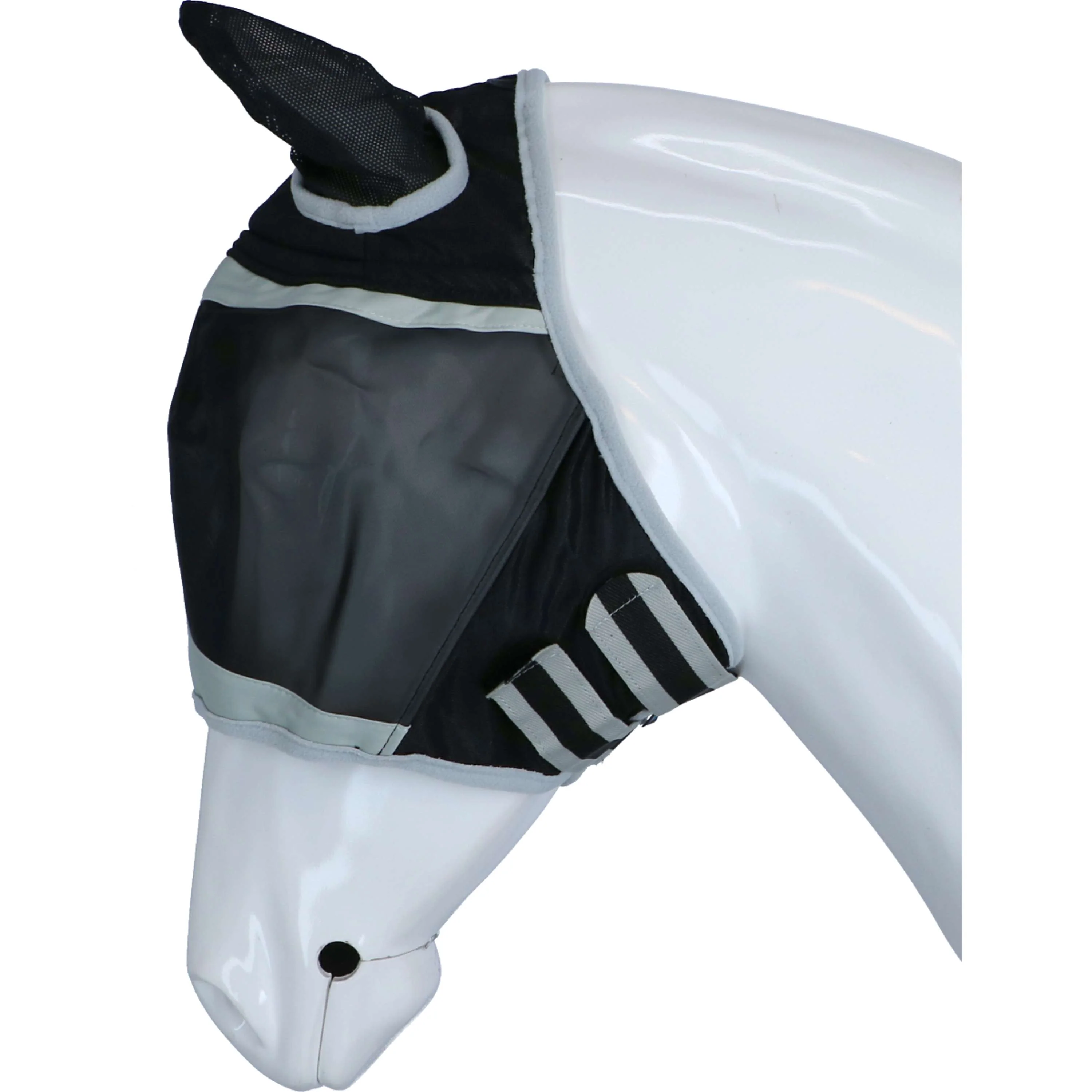 Shires Fliegenmaske mit Ohren Mesh Schwarz - Image 3
