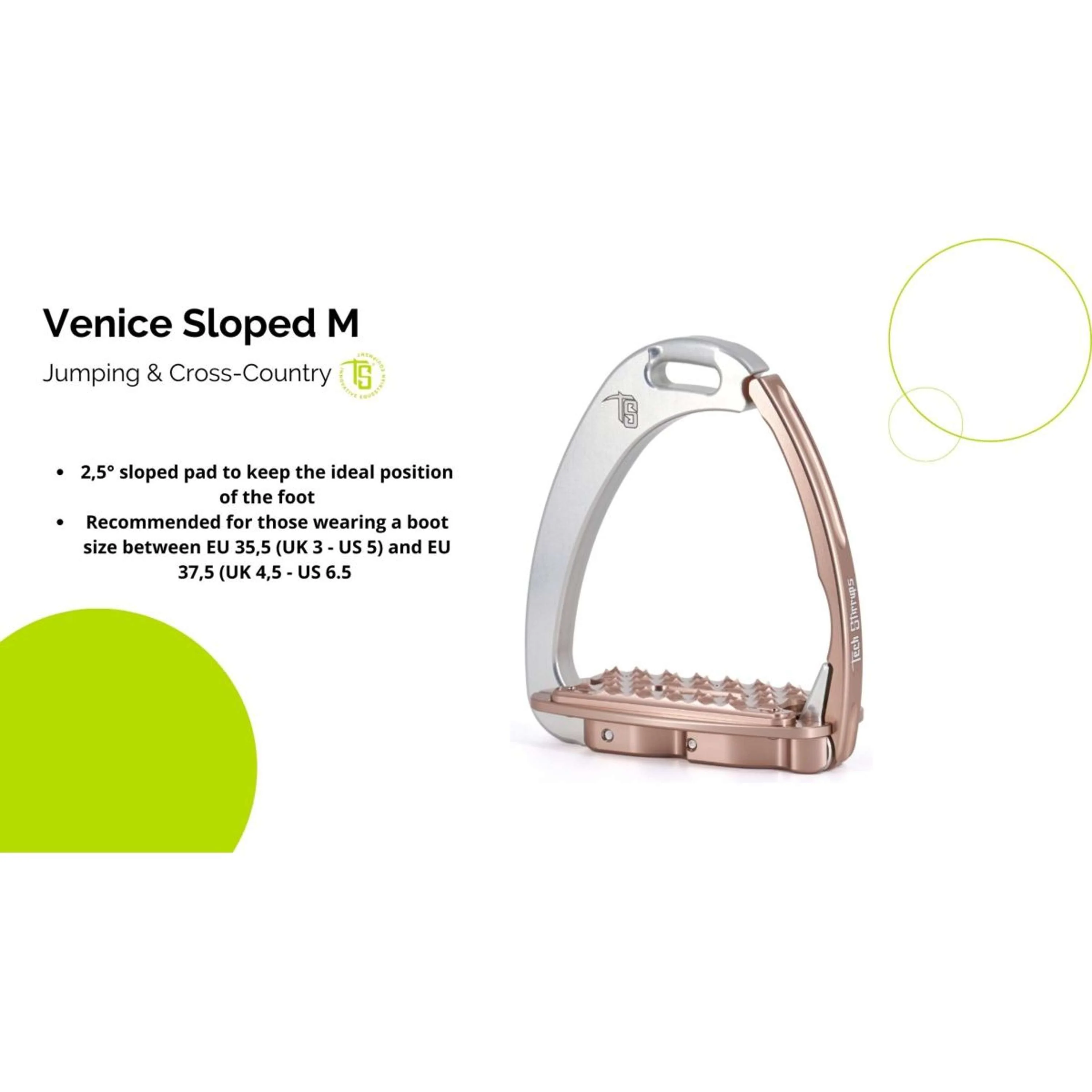 Tech Stirrups Steigbügel Venice Sloped Silber/Braun - Image 3