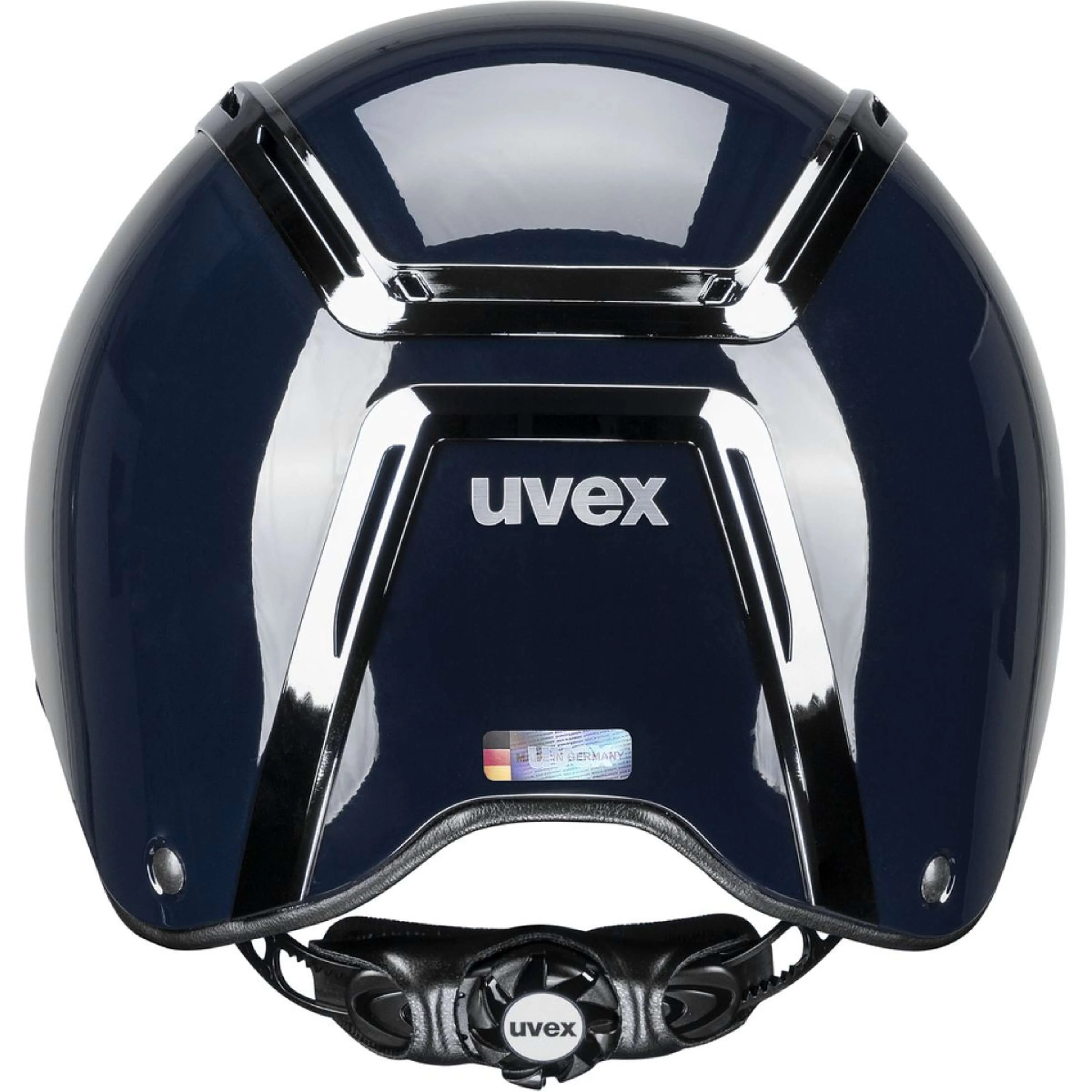 Uvex Reithelm Exxeed Shiny Chrome Navy - Image 3