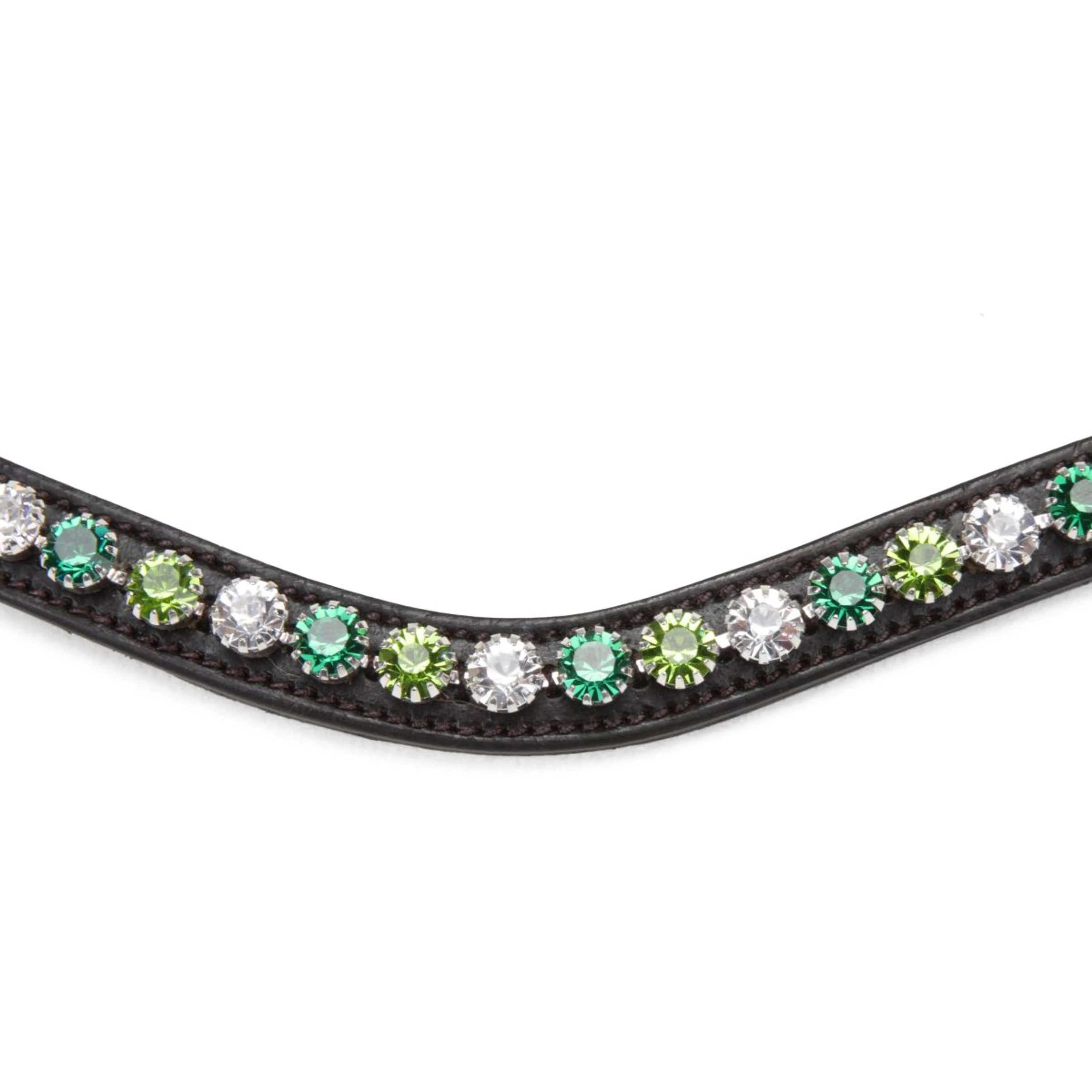 Velociti by Shires Stirnriemen GARA Green Diamante Havanna - Image 2