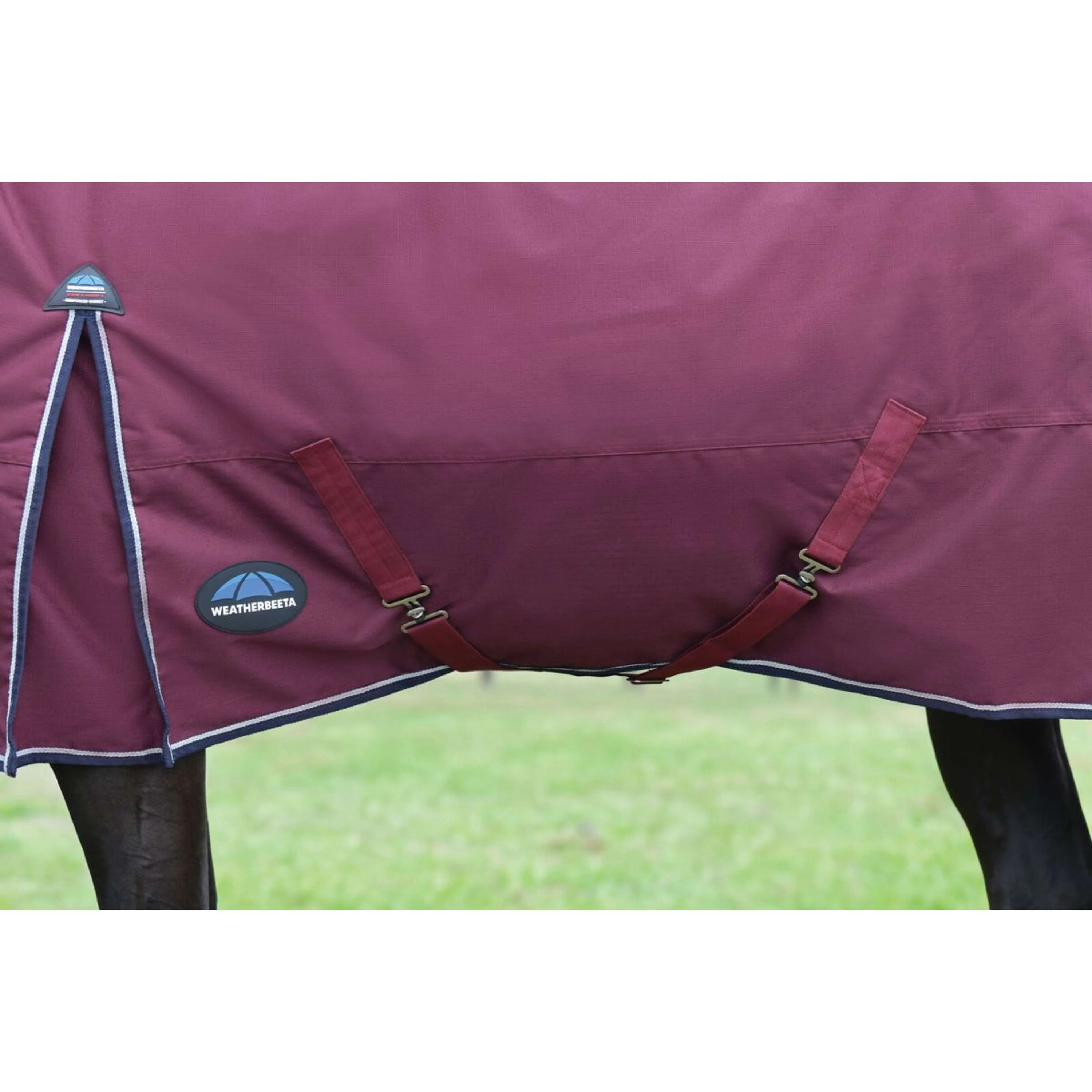 WeatherBeeta ComFiTec Essential Turnout Detach-A-Neck 220g Burgund/Navy - Image 8