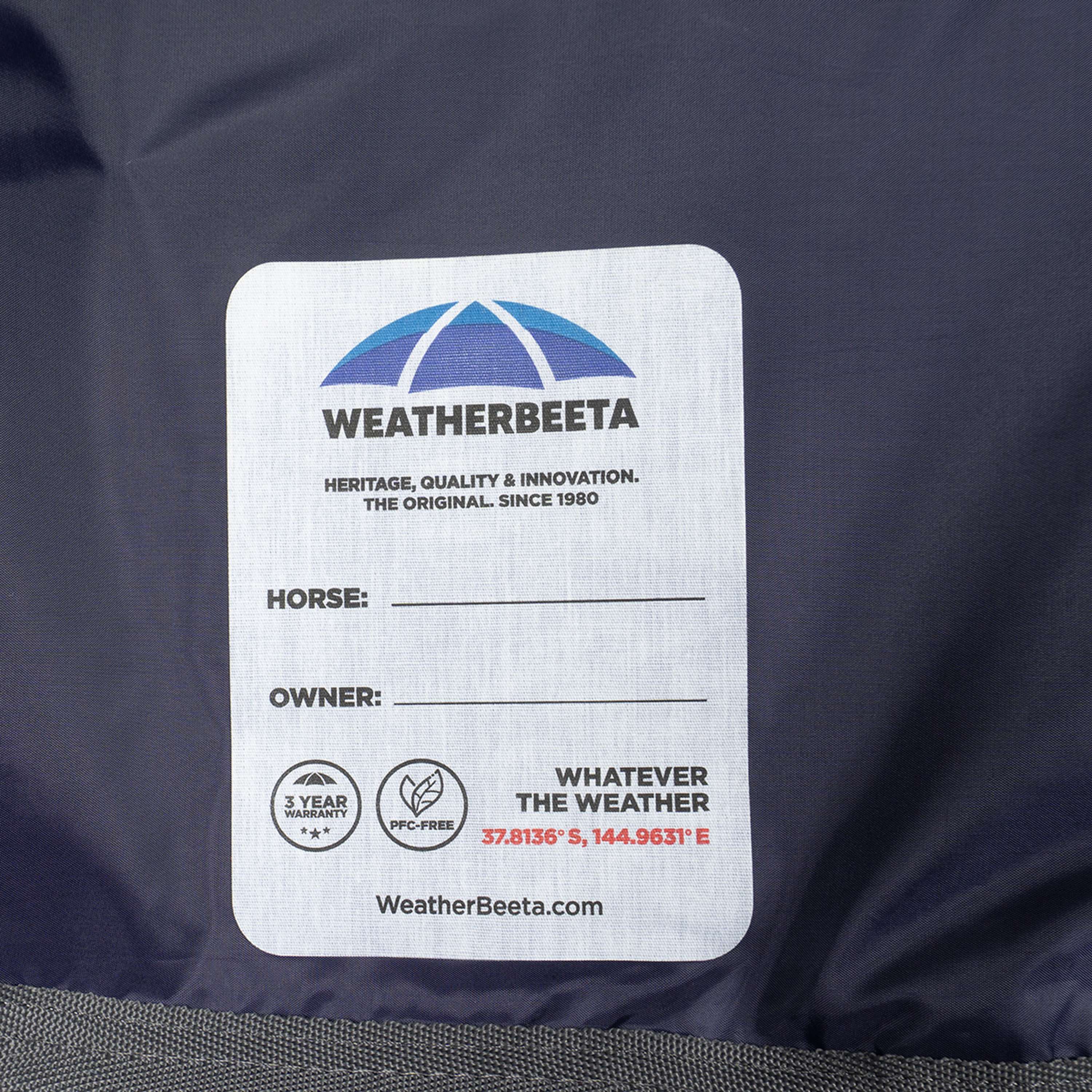 WeatherBeeta ComFiTec Tyro Turnout Standard Neck 220g Navy/Kohle - Image 20