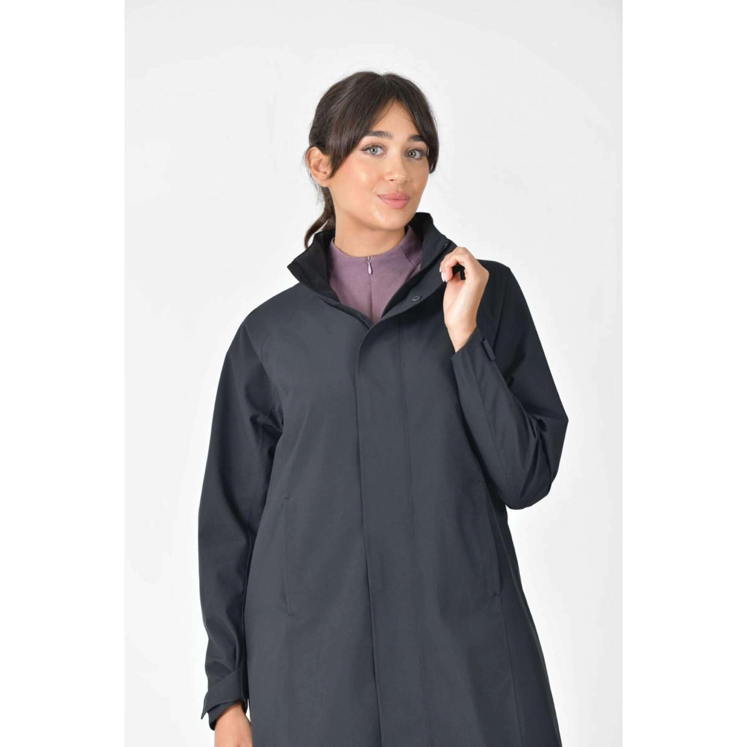 WeatherBeeta Lange Jacke Windbreaker Longline Schwarz - Image 7